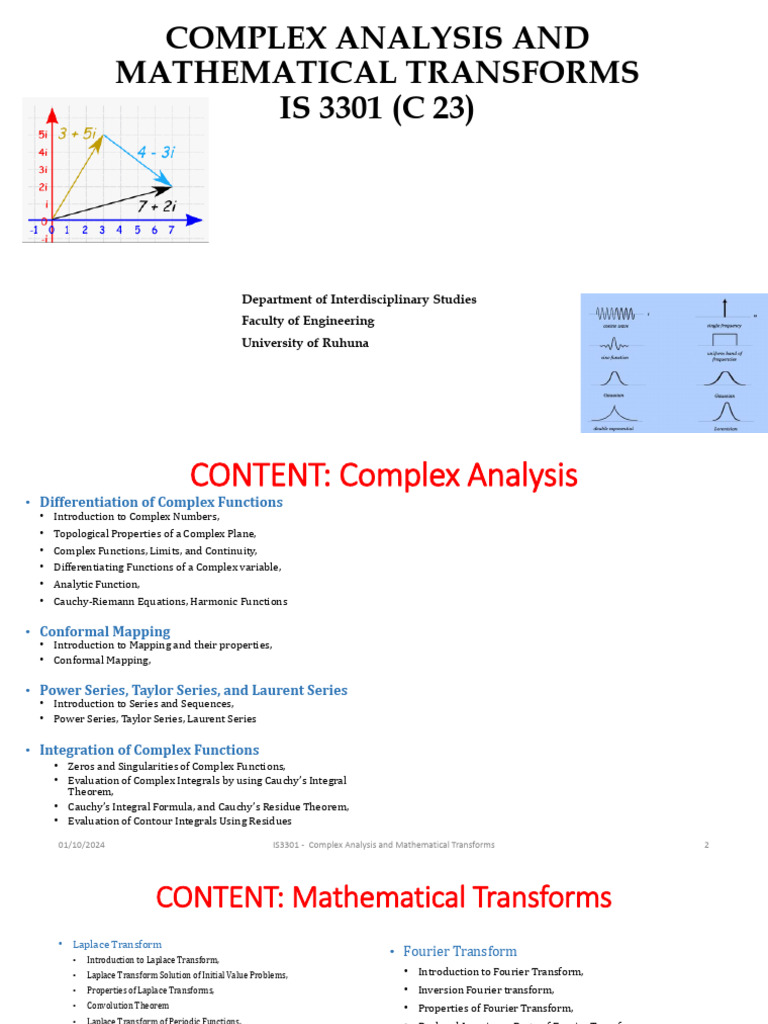 1 - Note - Functions of A Complex Variable Part I | PDF | Eigenvalues ...