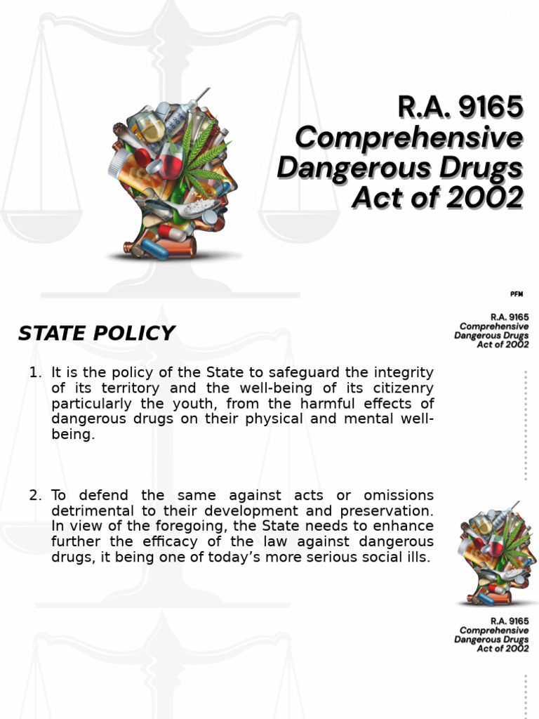 RA-9165 Comprehensive Dangerous Drugs Act of 2002 | PDF | Narcotic | Mdma