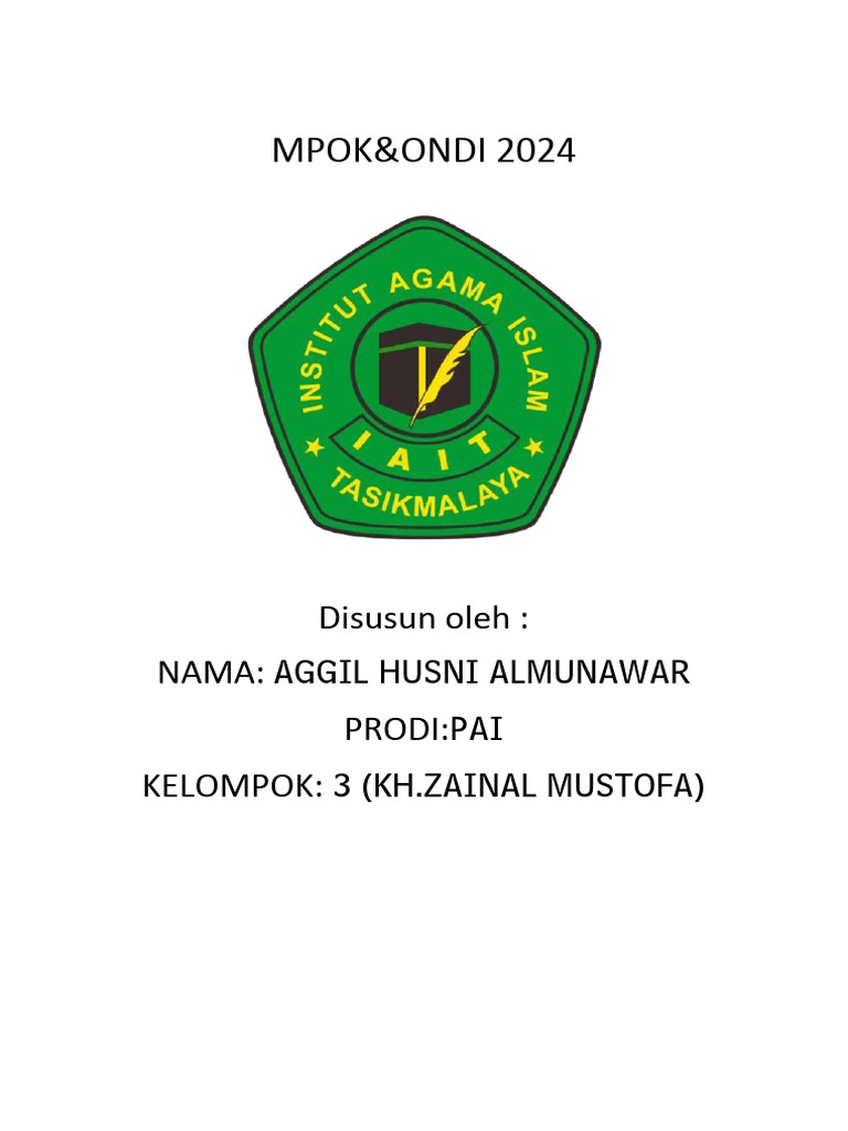 MPOK dan ONDI 2024 di IAIT Tasikmalaya | PDF