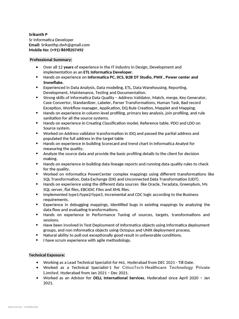 Srikanth resume 2024 sf pdf data warehouse software engineering