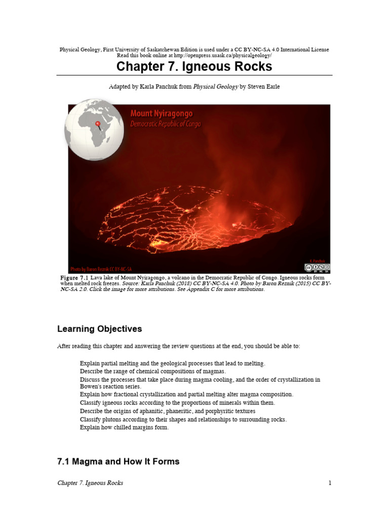 Chapter-7_JA1019 | PDF | Magma | Igneous Rock