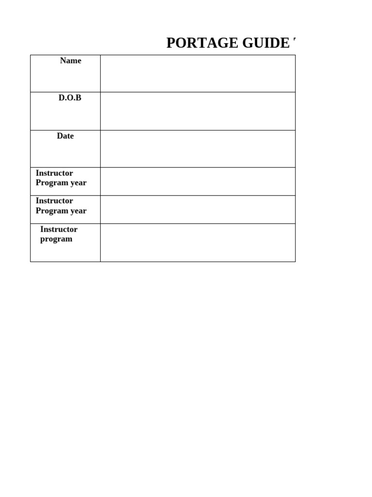 Early Education Portage Guide PDF | PDF | Question | Imitation