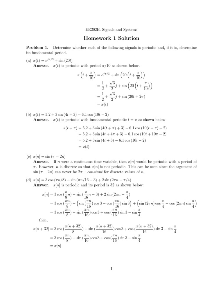 HW1 Solutions | PDF | Applied Mathematics