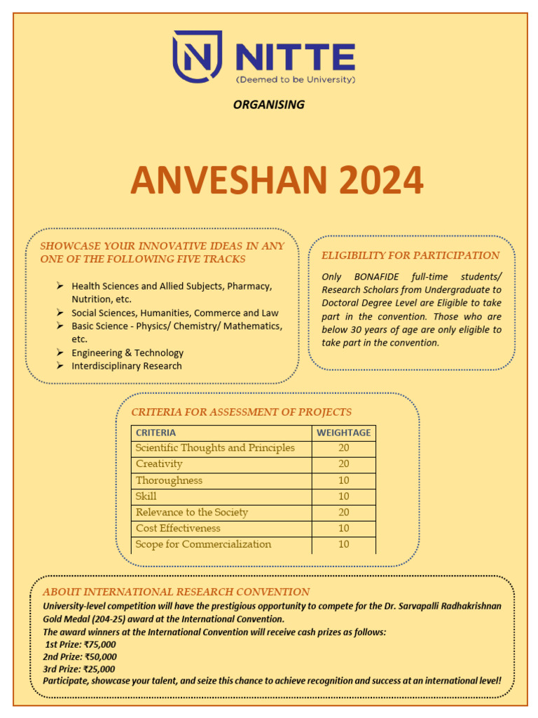 Brochure - Anveshan 2024 | PDF | Science | Inquiry