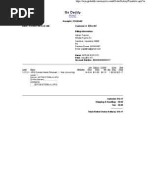 Printable Receipt