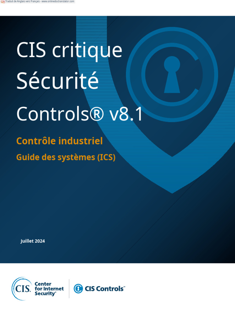 CIS Controls v8.1 ICS Guide 2024 | PDF | Sécurité des systèmes d ...