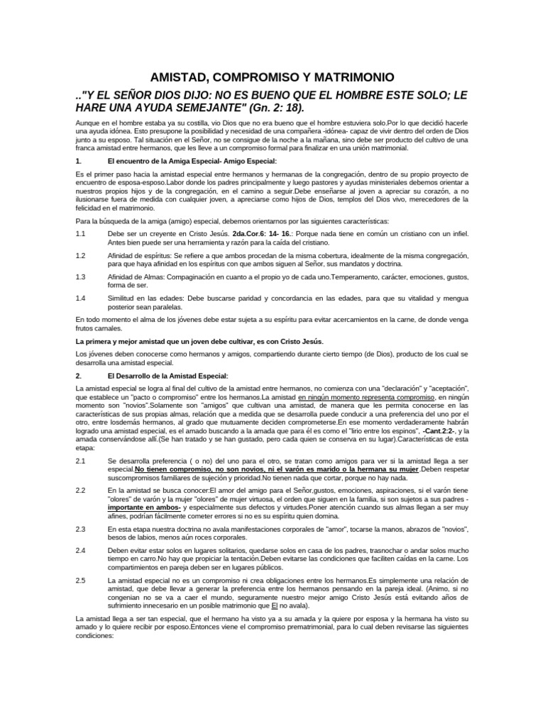 Amistad y Compromiso en el Matrimonio | PDF | Matrimonio | Amor