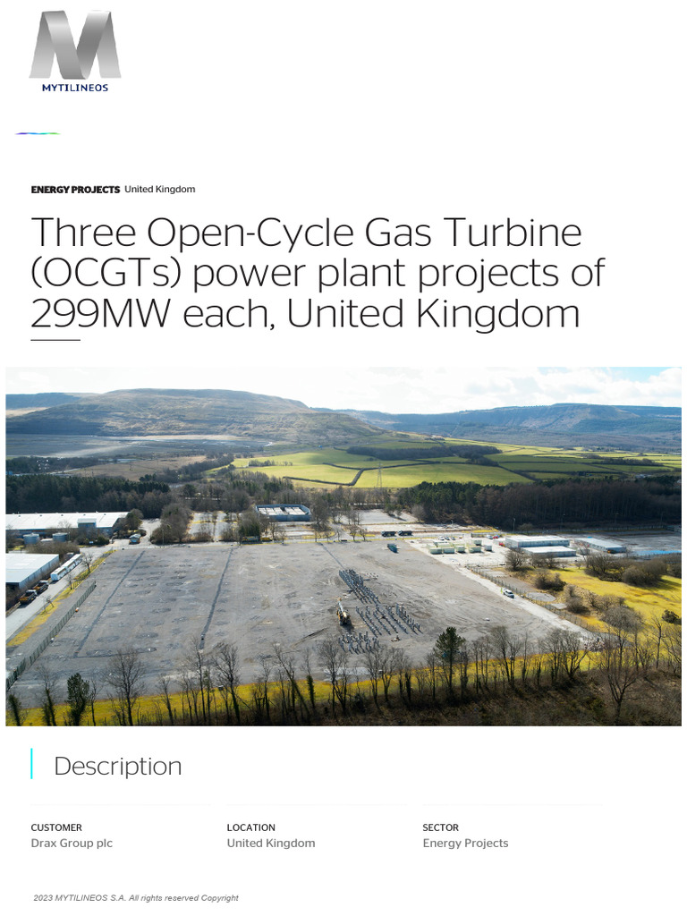 UK OCGT Power Plant Projects Overview | PDF