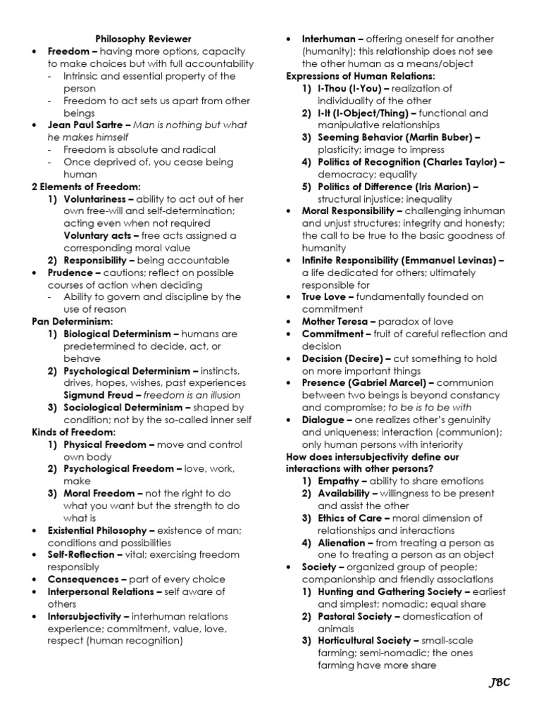 Understanding Freedom and Responsibility in Philosophy | PDF ...