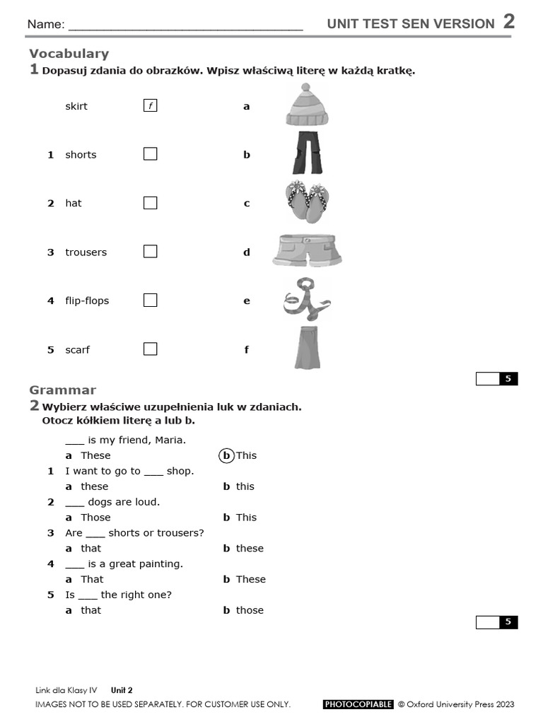 Link IV Unit 2 SEN Test | PDF