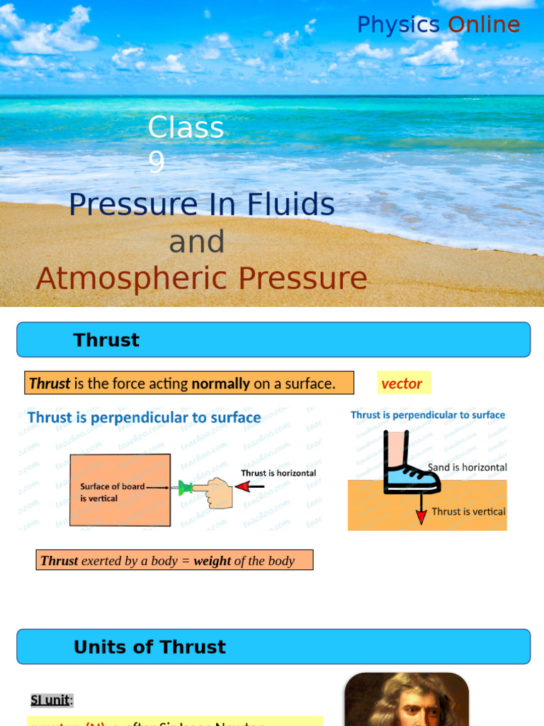 Understanding Pressure in Fluids | PDF | Pressure | Atmospheric Pressure