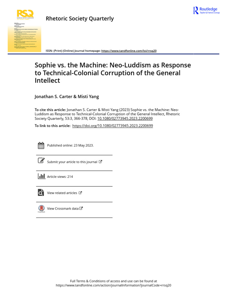 Neo-Luddism and the General Intellect | PDF | Facebook