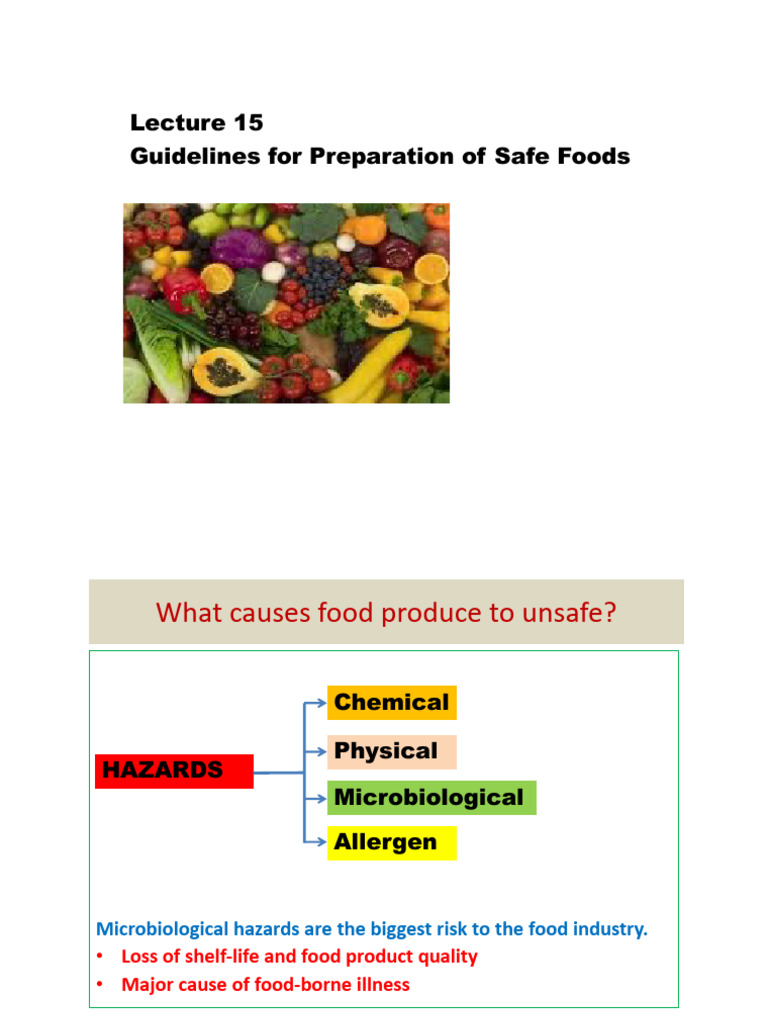 Safe Food Preparation Guidelines | PDF | Hazard Analysis And Critical ...