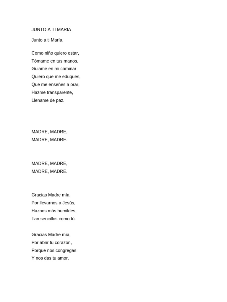 Junto A Ti Maria | PDF