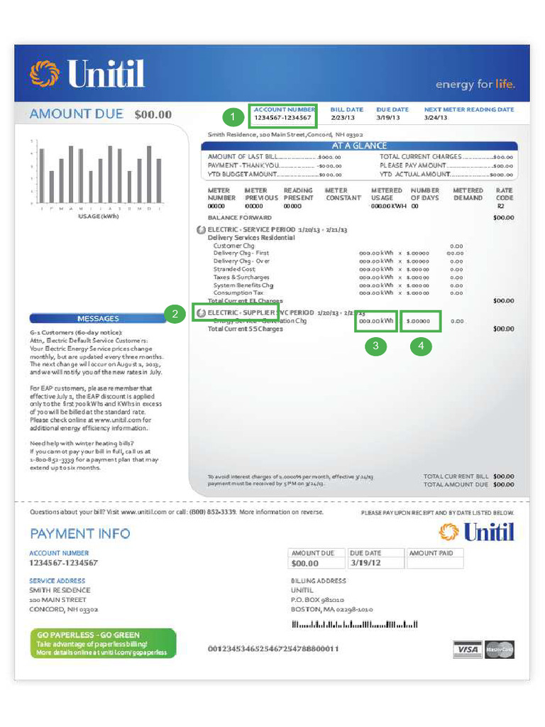 FACTURA NH - Unitil | PDF