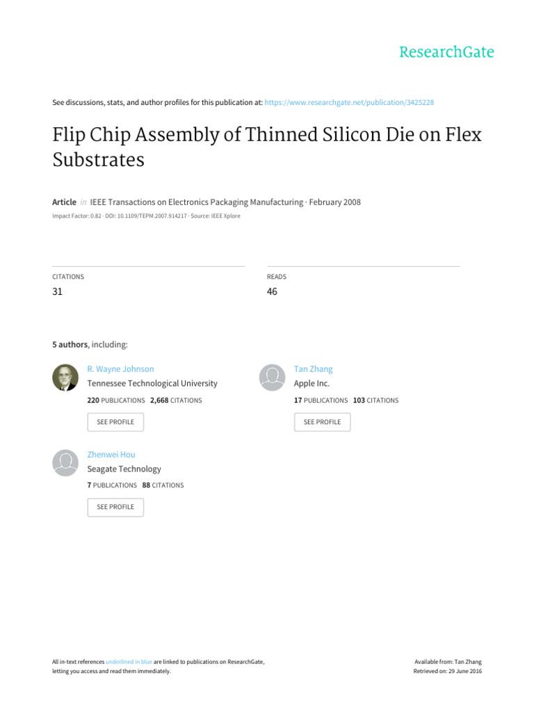 Ref 6 - Thin Si Flex Paper | PDF | Wafer (Electronics) | Materials Science