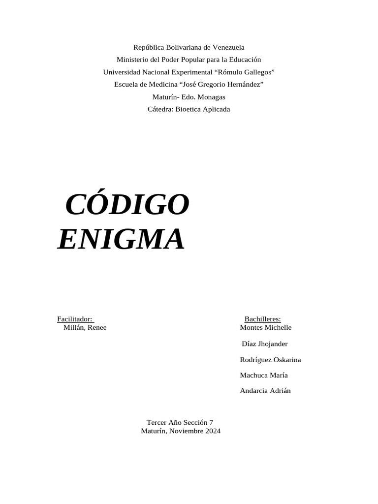 Analisis del Codigo de Enigma | PDF