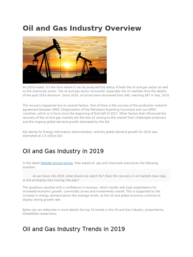 Schedule Reader Oil and Gas Industry Overview | PDF | Petroleum ...