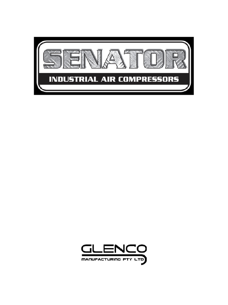 Senator Air Compressor Owner's Manual | PDF | Valve | Engines