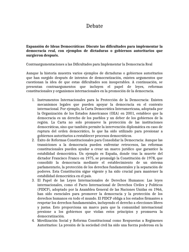Dificultades y Soluciones para la Democracia | PDF | Democracia ...