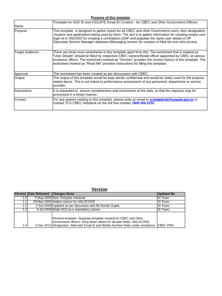 Ssoid icegate e mail id creation template 2 pdf information