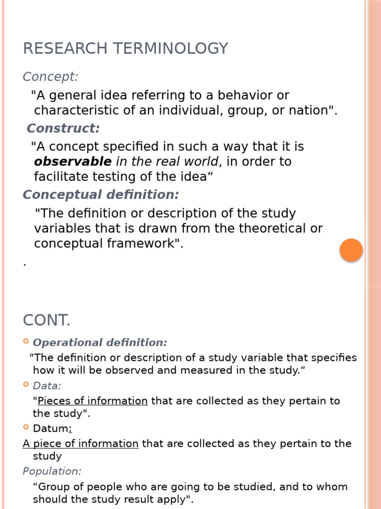 Research Termenology 1 | PDF | Knowledge | Reason