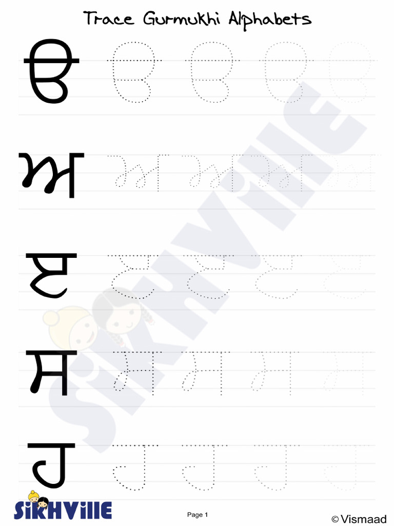 Trace-Alphabets Page1 | PDF
