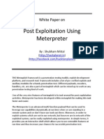 Post Exploitation Using Meterpreter