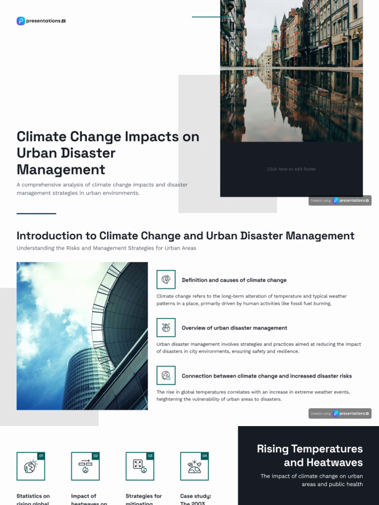 Climate Change Impacts On Urban Disaster Management | PDF