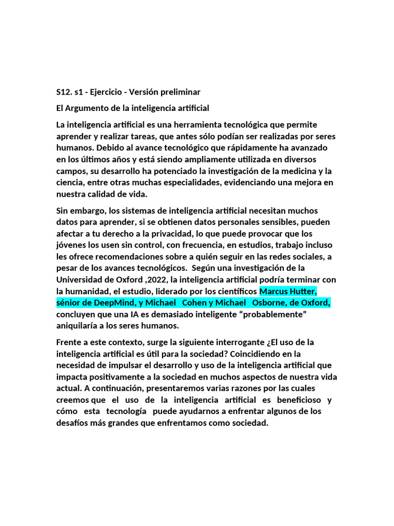 Ia en La Educacion Secundaria | PDF | Inteligencia artificial ...