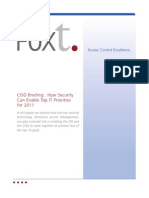 FoxT - WP - CISO Briefing - How Security Can Enable Top IT Priorities For 2011-0611-Final