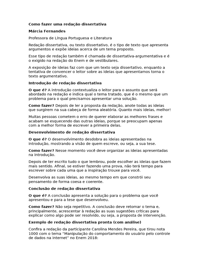 Guia Prático para Redação Dissertativa | PDF