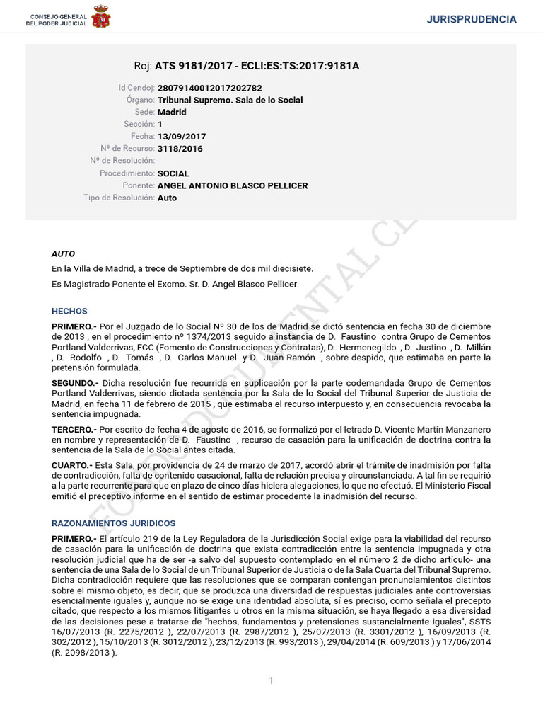 Ats 9181 2017 | PDF | Caso de ley | Sentencia (ley)