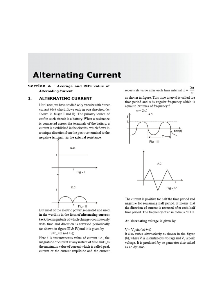 AC Current: Average & RMS Values | PDF | Electrical Network | Capacitor