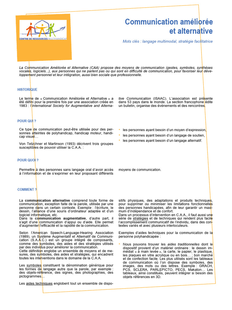 CAA : Outils et Stratégies de Communication | PDF | la communication ...
