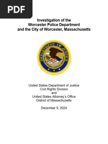 Investigation of Worcester PD and city by federal Department of Justice