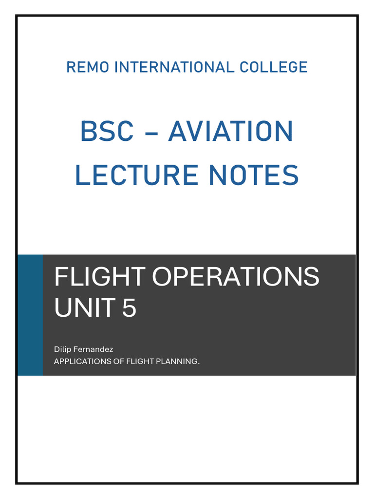 Flight Operations - Unit 5 | PDF | Instrument Flight Rules | Air ...