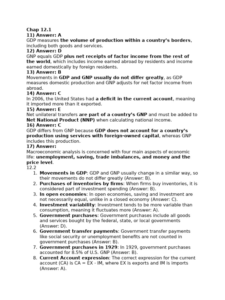 GDP, GNP, and Economic Indicators Explained | PDF | Cost Of Living ...