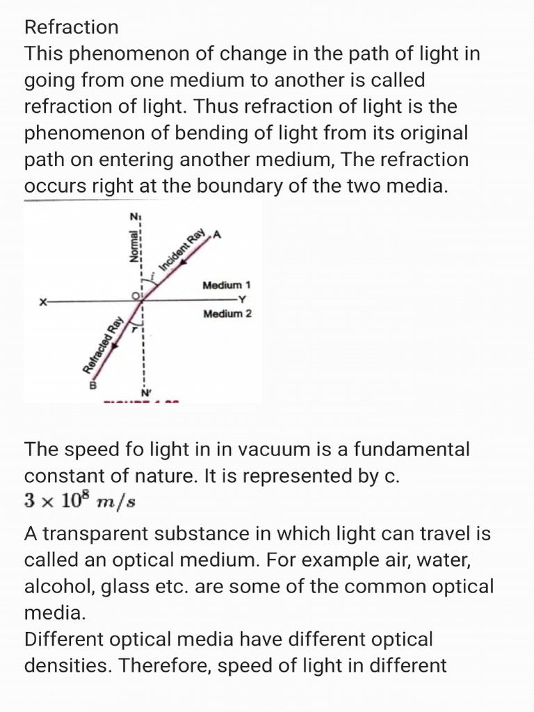 Refraction | PDF