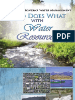 Guide To Montana Water Resources: Who Does What With Water Resources