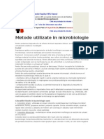 Metode Utilizate in Microbiologie