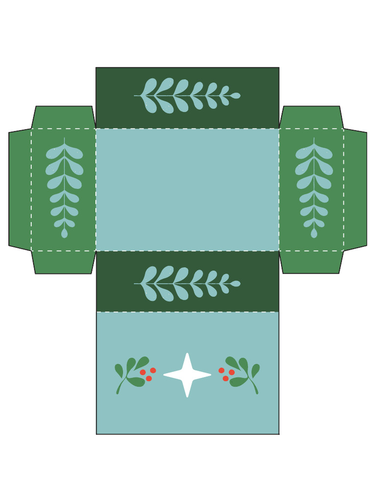 Blue rectangle packaging printable a4 pdf