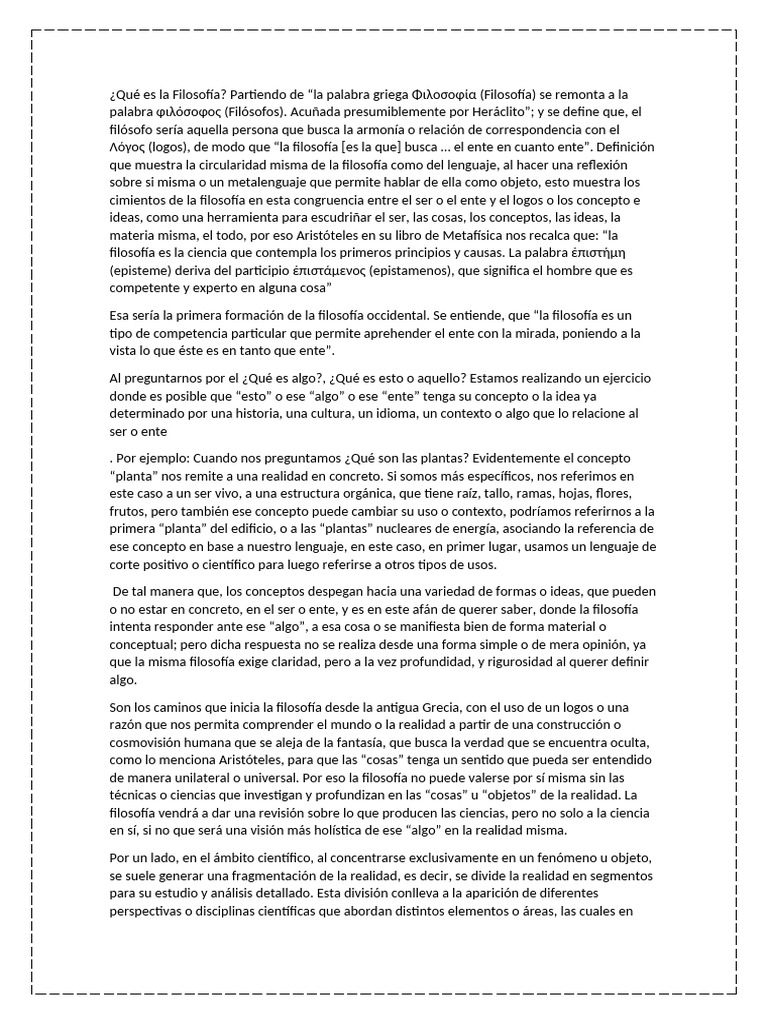 La Filosofía como Pilar del Desarrollo Integral | PDF | Conocimiento ...