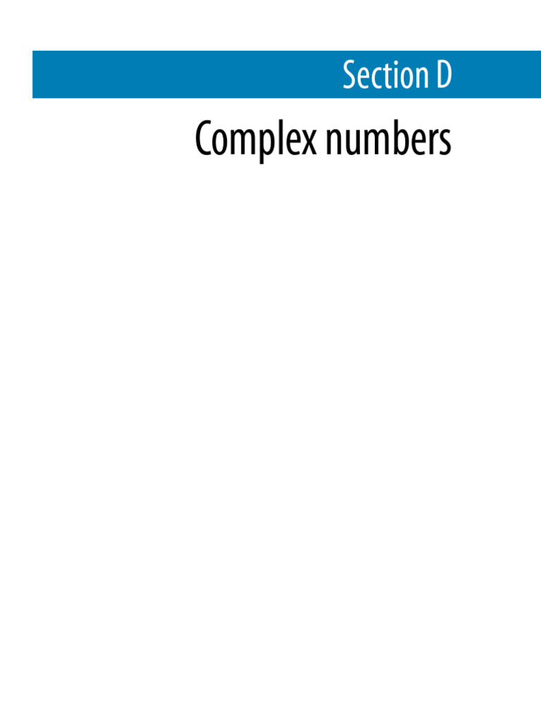 Complex Numbers: Cartesian & Polar Forms | PDF | Complex Number ...