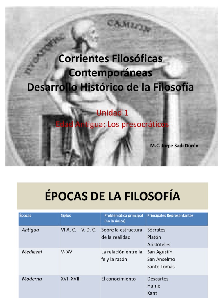 corrientes filosóficas los presocráticos y divisiones 1