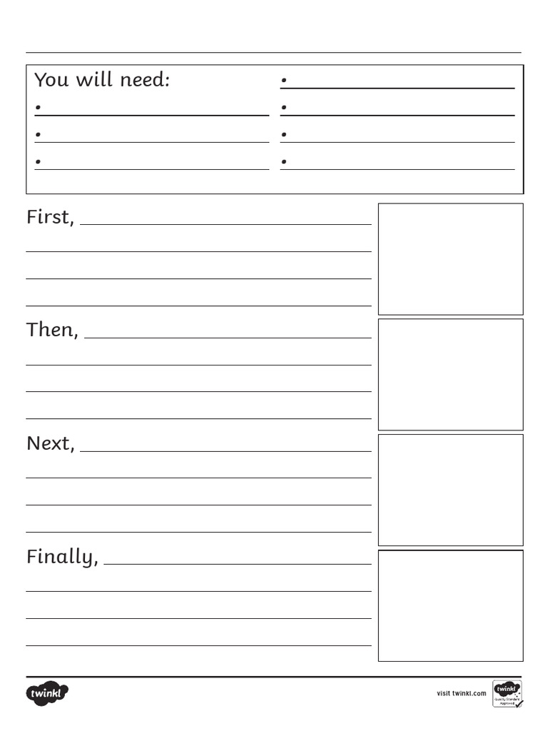 T L 857h Recount Writing Frames You Will Need Section | PDF
