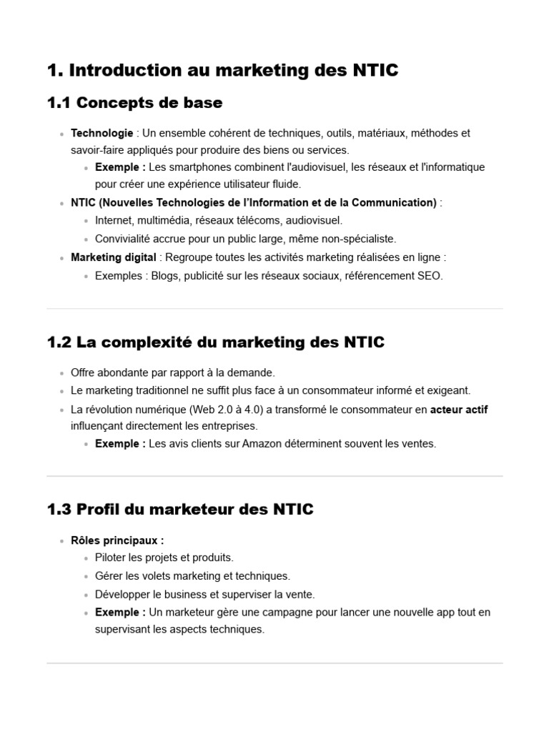 Marketing des NTIC : Stratégies et Tendances | PDF | Commercialisation ...