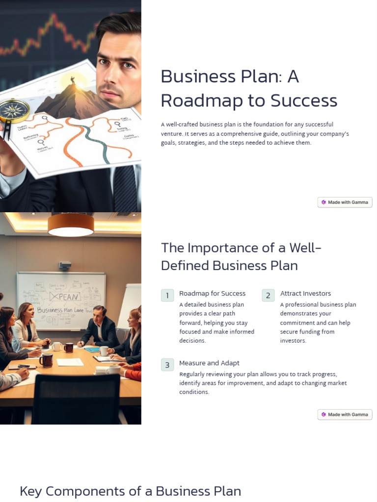 Business plan a roadmap to success pdf marketing marketing strategy