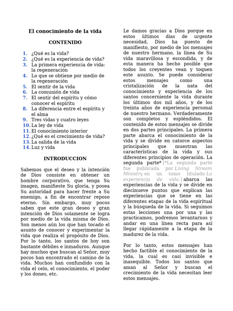 El conocimiento de la vida | PDF | Cristo (título) | Divinidad