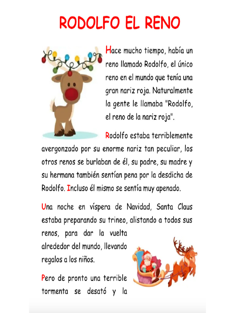 Cuento Rodolfo El Reno | PDF